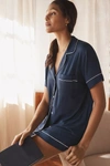 Eberjey Gisele Relaxed Pajama Short Set In Blue