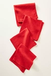Edison Portuguese Linen Napkins, Set Of 4 In Red
