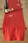 Anthropologie Edison Portuguese Linen Table Runner In Red