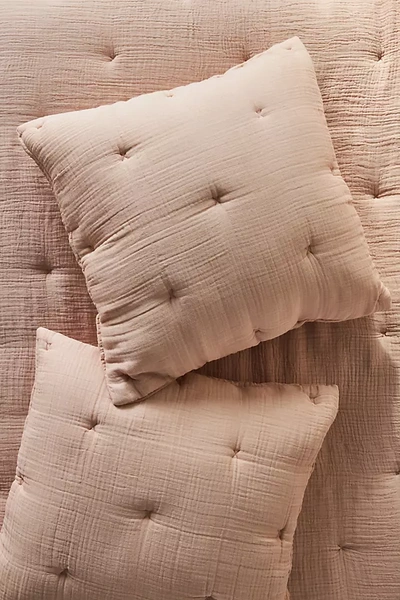 Anthropologie Elysian Cross-dyed Cotton Gauze Shams, Set Of 2