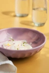 Anthropologie Amelie Latte Portuguese Stoneware Pasta Bowls, Set Of 4 In Purple