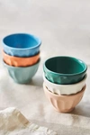 Anthropologie Amelie Assorted Latte Mini Bowls, Set Of 6 In Multi