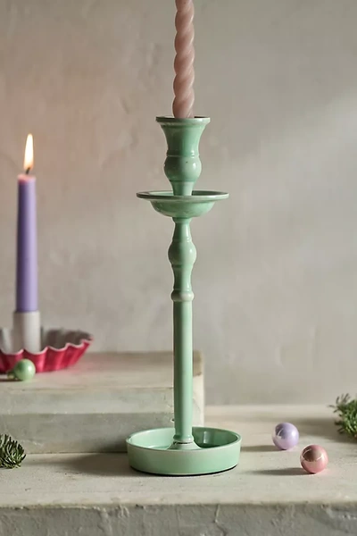 Terrain Enamel Color Candle Holder In Green