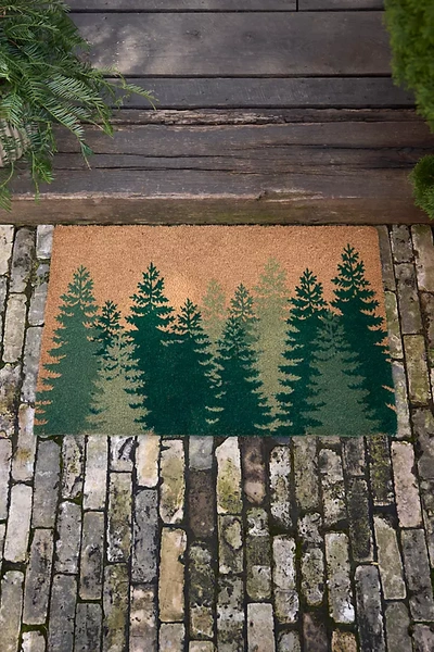 Terrain Evergreen Forest Coir Doormat In Green