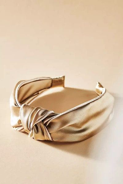 By Anthropologie Everly Knot Headband In Beige