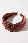 By Anthropologie Everly Knot Headband In Brown
