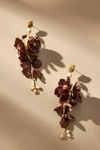 By Anthropologie Blossom Drop Earrings In Brown