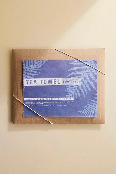 Terrain Sun Printing Kit, Tea Towel In Blue