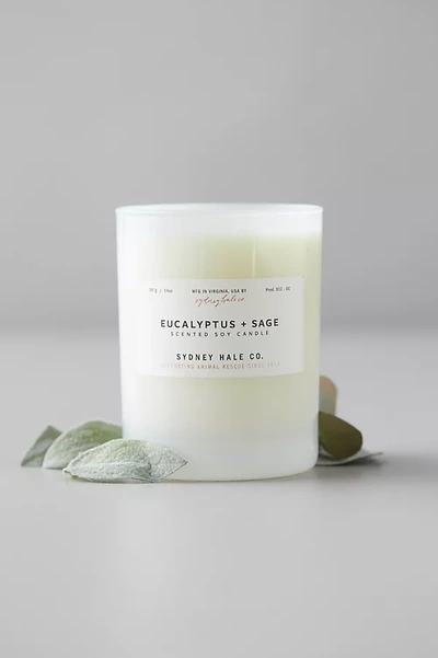 Terrain Sydney Hale Candle, Eucalyptus + Sage In White