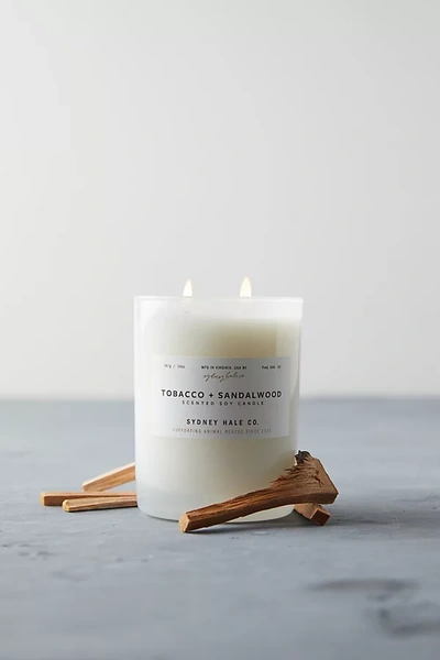 Terrain Sydney Hale Candle, Tobacco + Sandalwood In White