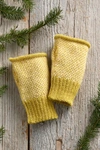 Terrain Textured Fingerless Wool Gloves In Yellow