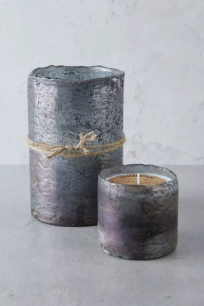 Terrain Textured Glass Candle, Tobacco Bark