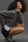 Pilcro The Alani Cropped Cashmere Crew-neck Sweater By  In Grey