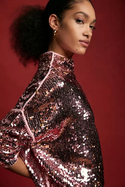 Pilcro The Alani Cashmere Mock-neck Sweater By Sequin Edition