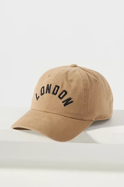 By Anthropologie The Wanderlust London Baseball Cap In Beige