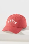 Anthropologie The Wanderlust Paris Baseball Cap In Red