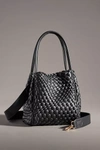 By Anthropologie The Woven Mini Hollace Tote In Black