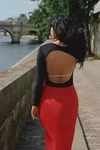 By Anthropologie The Tilda Maxi Slip Skirt In Red