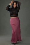 By Anthropologie The Tilda Maxi Slip Skirt In Purple