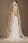 Theia Jasper Embroidered Chapel Veil In White
