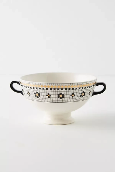 Anthropologie Bistro Tile Bowls, Set Of 4 In White