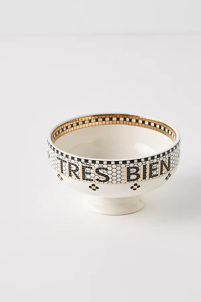 Anthropologie Bistro Tile Nut Bowl In White