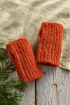 Terrain Fingerless Wool Gloves In Orange