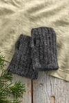 Terrain Fingerless Wool Gloves In Grey