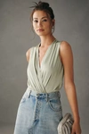 Favorite Daughter Sleeveless Blouse Bodysuit In Green