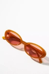 Fifth & Ninth Taya 53mm Polarized Oval Sunglasses In Brown