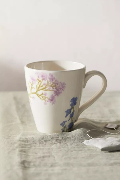 Terrain Floral Bunch Ceramic Mug In White