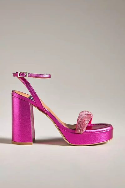 Angel Alarcon Glitter Heels In Pink