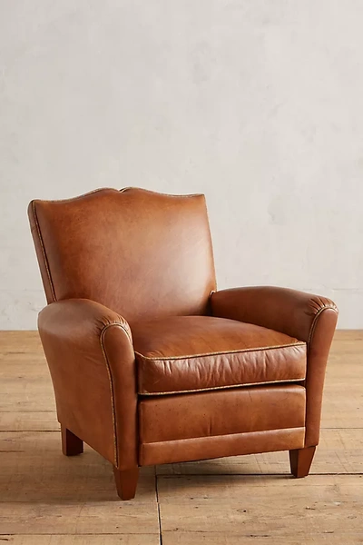 Anthropologie Floral-trim Leather Corbetta Chair In Multi