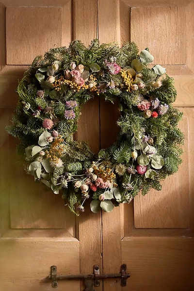 Terrain Fresh Noble Fir, Incense Cedar + Eucalyptus Wreath In Green
