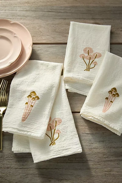 Terrain Forest Mushroom Napkins, Set Of 4
