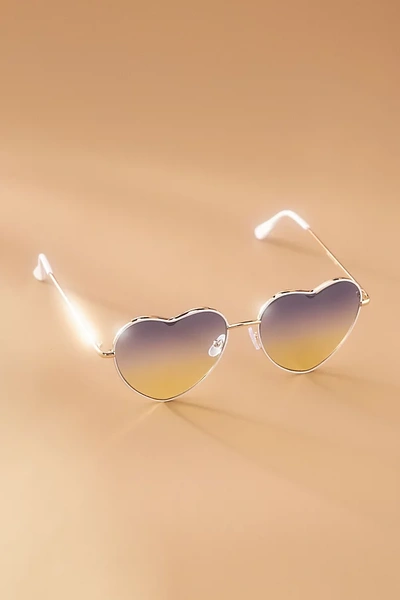 Anthropologie Forever Heart Sunglasses In White