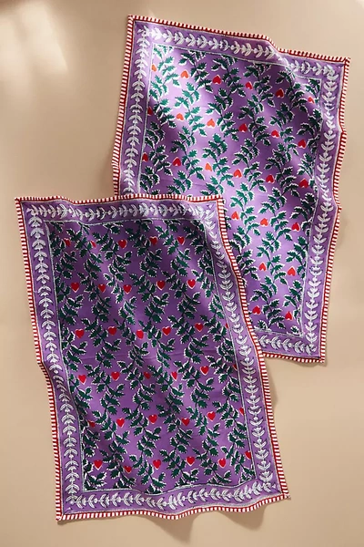 Furbish Studio Tea Towels, Set Of 2 In Purple