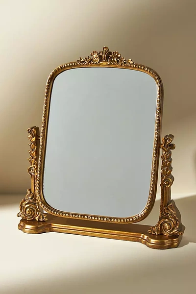 Anthropologie Gleaming Primrose Vanity Mirror In Gold