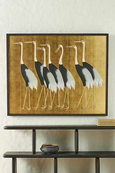 Anthropologie Golden Flock Wall Art