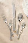 ANTHROPOLOGIE GOLDEN JULLIARD FLATWARE 20-PIECE PLACE SETTING