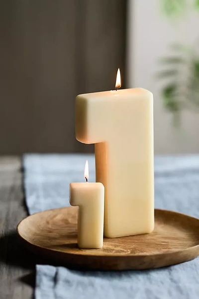 Terrain Hand-dipped Number Candle, 1