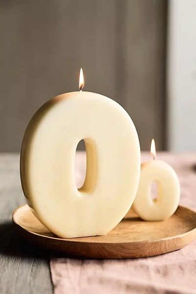 Terrain Hand-dipped Number Candle, 0