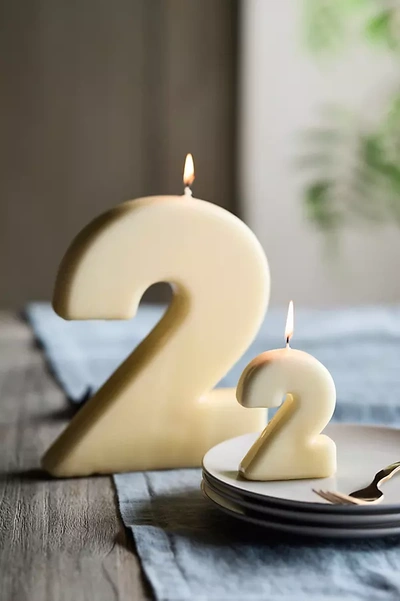 Terrain Hand-dipped Number Candle, 2