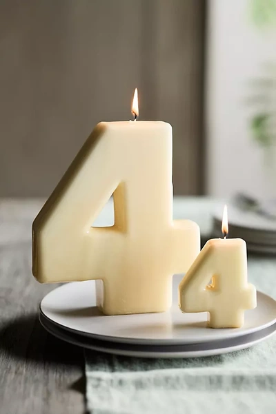 Terrain Hand-dipped Number Candle, 4