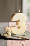 TERRAIN HAND-DIPPED NUMBER CANDLE, 3