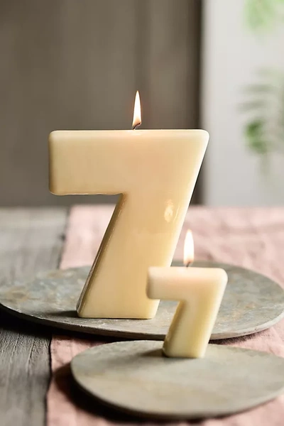 Terrain Hand-dipped Number Candle, 7