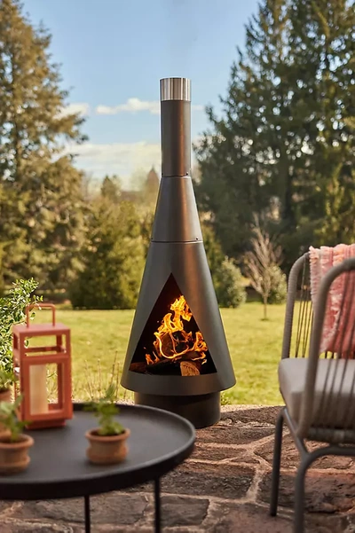 Terrain Angled Obelisk Chiminea In Gray