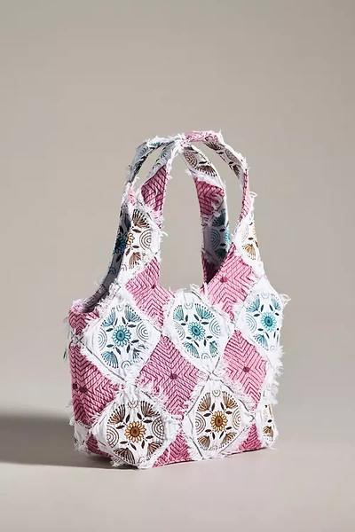 Anna Sui Patchwork Quilted Tote In Multicolor