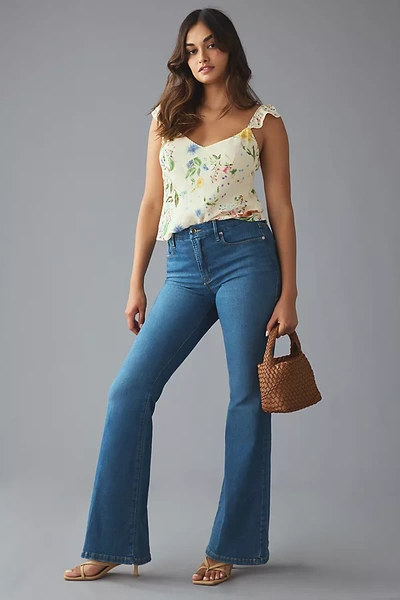 Good American Good Legs High-rise Flare Jeans In Blue