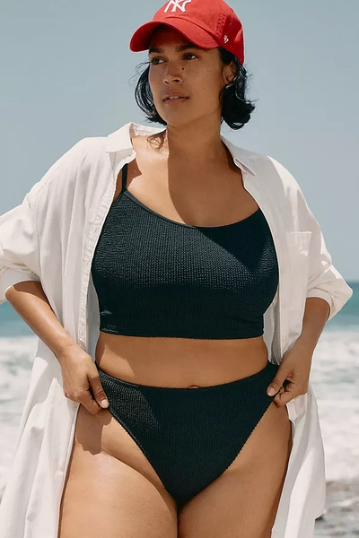 Good American Plus Always Fits Cheeky Bikini Bottoms In Black